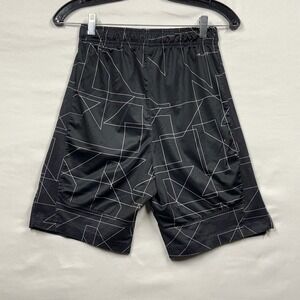 Nike Kids Dri Fit Black Geometric Print Athletic Shorts Size L